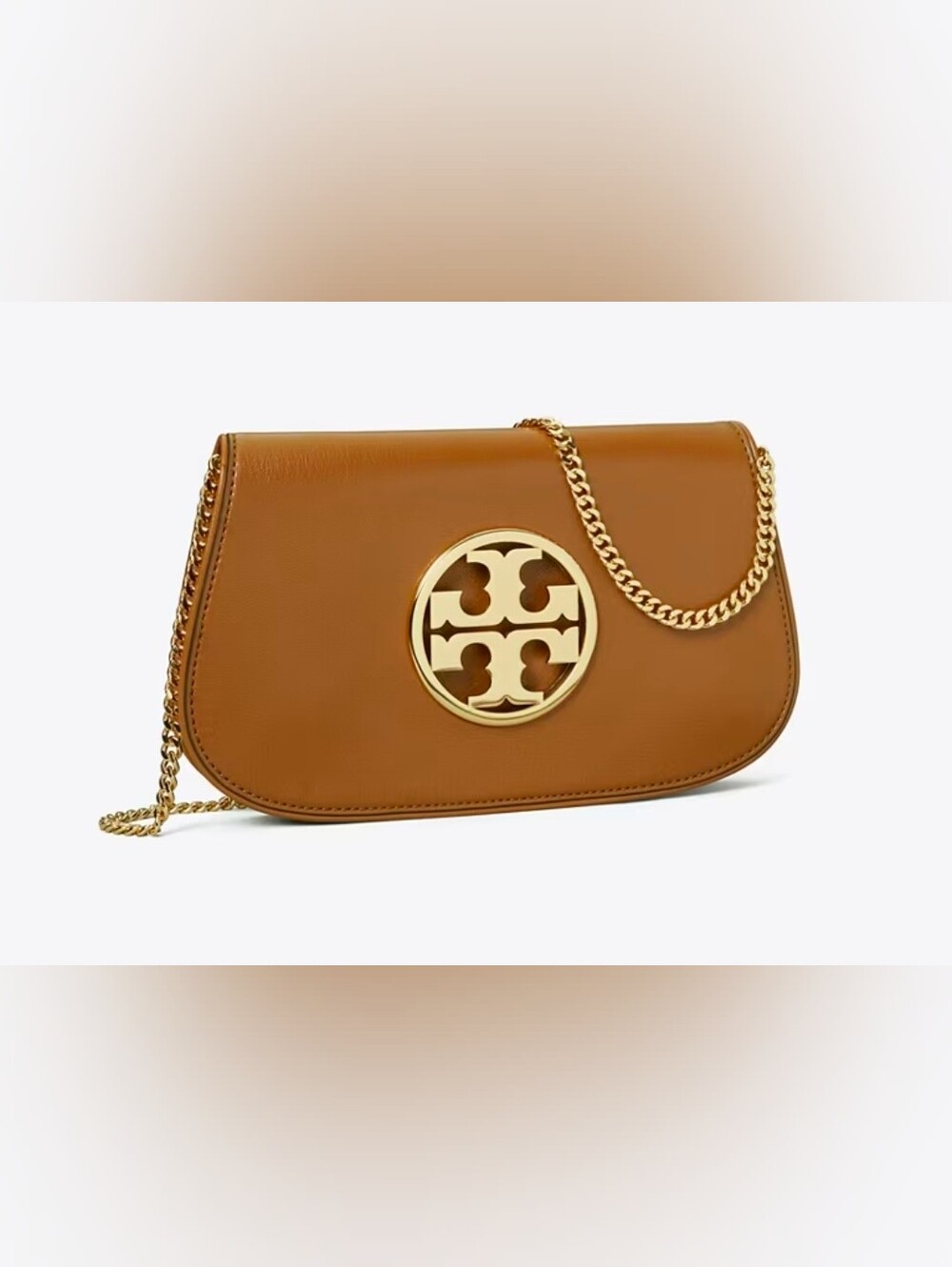 Tory Burch Brown Leather Reva Clutch - Picture 5 of 5